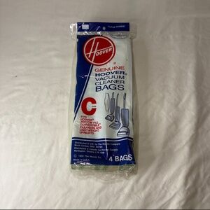 Hoover Type C Upright Vacuum Cleaner Bags 40100003C 4 PACK Genuine NEW